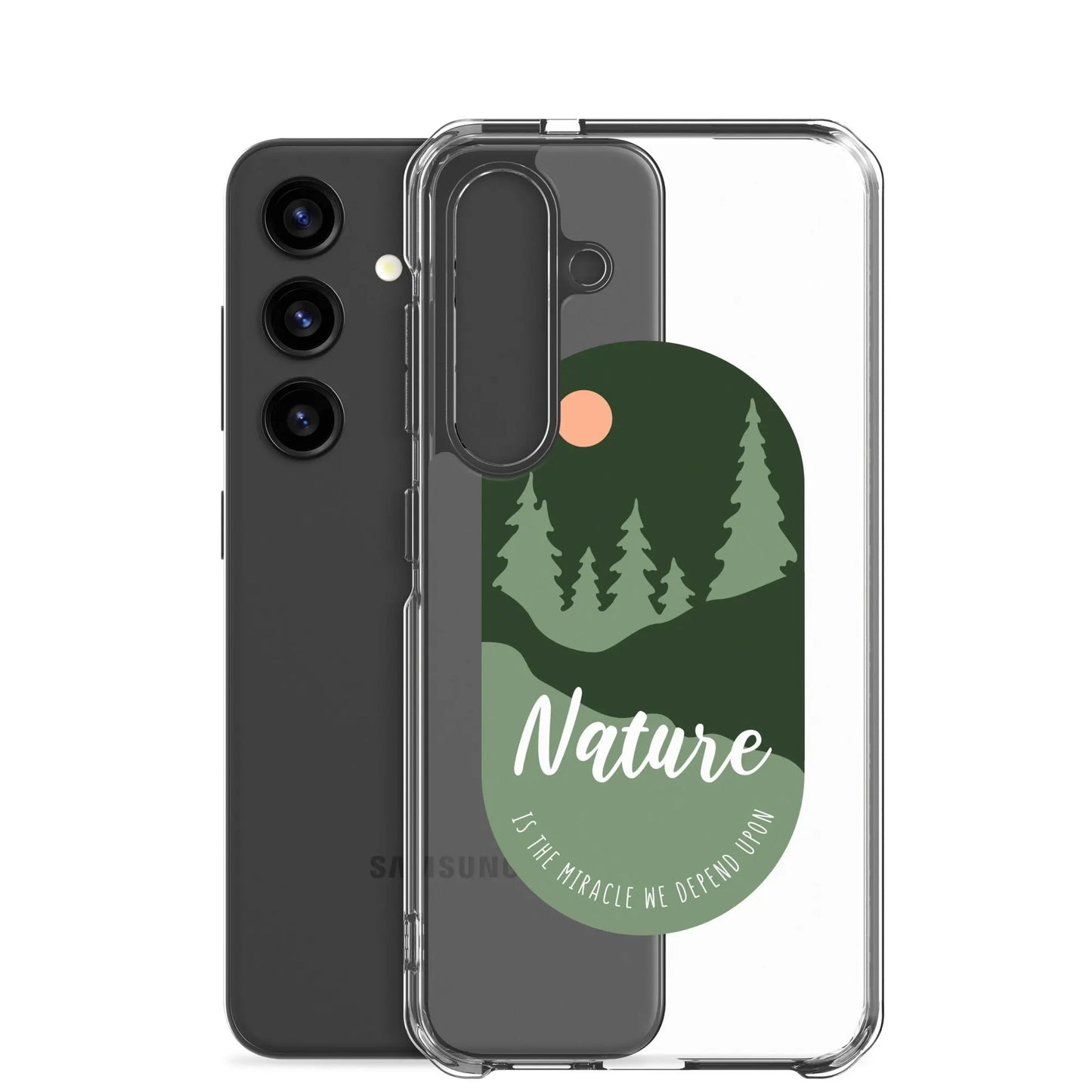 Clear Samsung Case - Forest Design with Raised Bezel Authentic Goods Co.