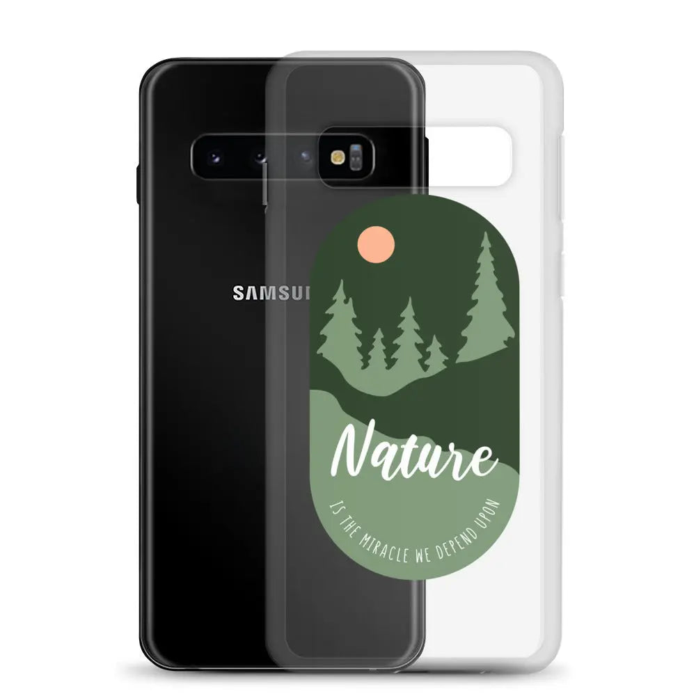 Clear Samsung Case - Forest Design with Raised Bezel Authentic Goods Co.