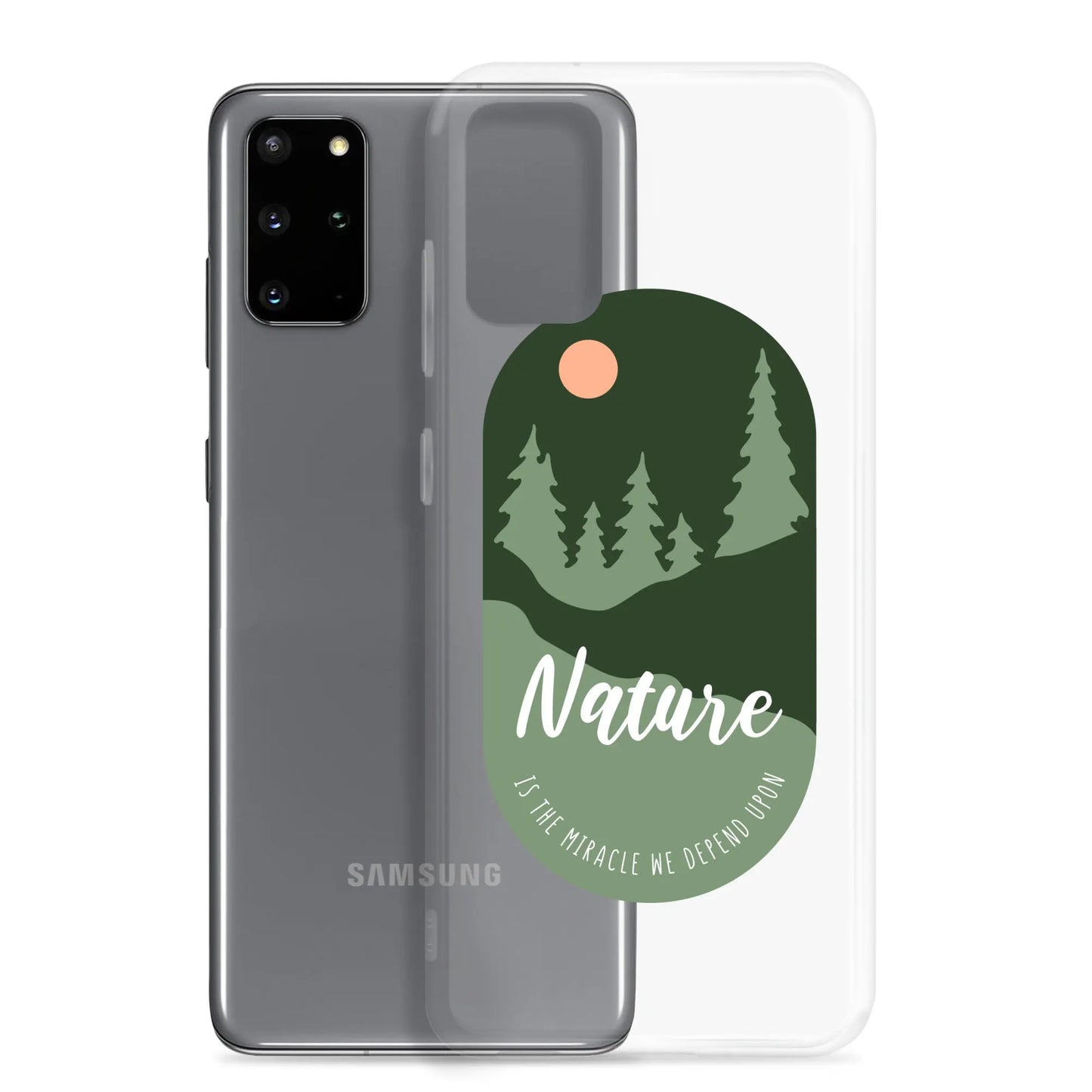 Clear Samsung Case - Forest Design with Raised Bezel Authentic Goods Co.