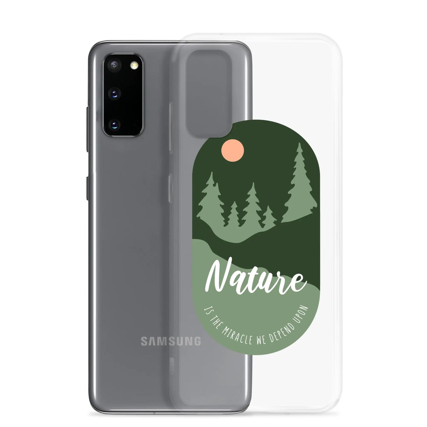 Clear Samsung Case - Forest Design with Raised Bezel Authentic Goods Co.