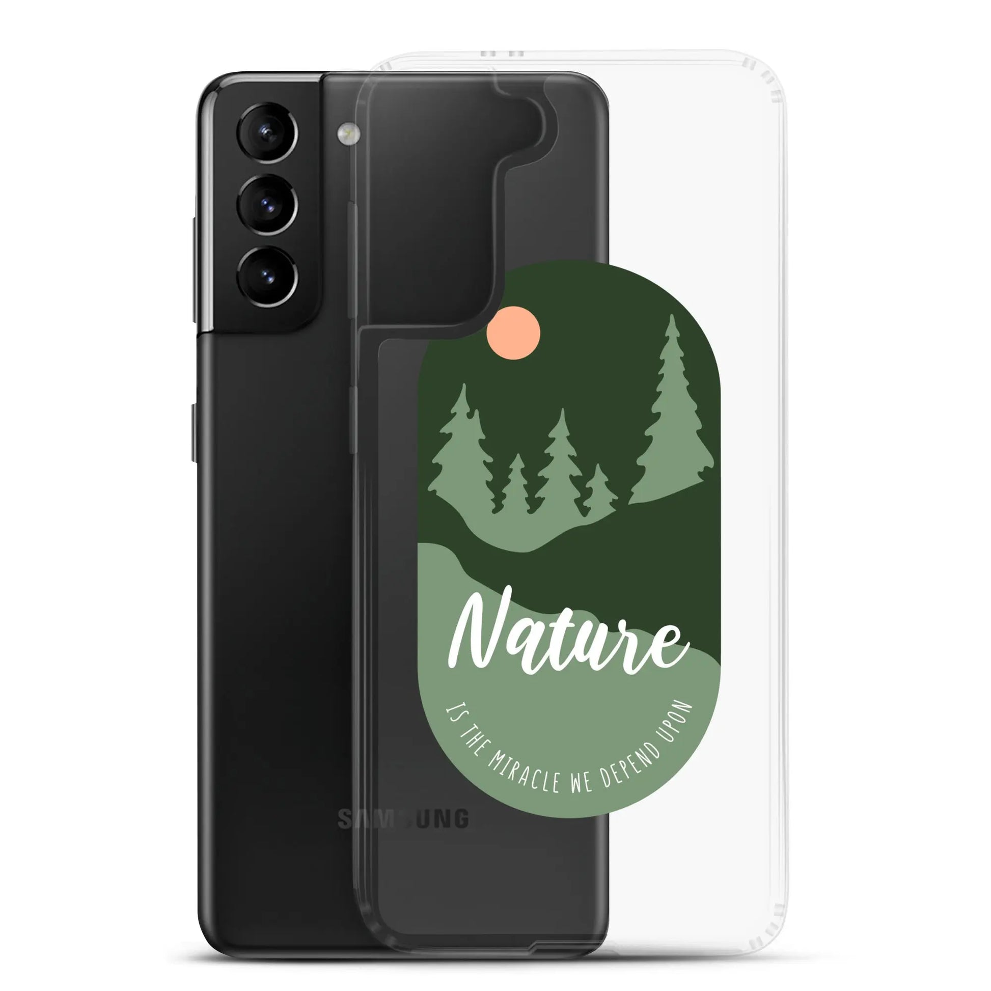 Clear Samsung Case - Forest Design with Raised Bezel Authentic Goods Co.