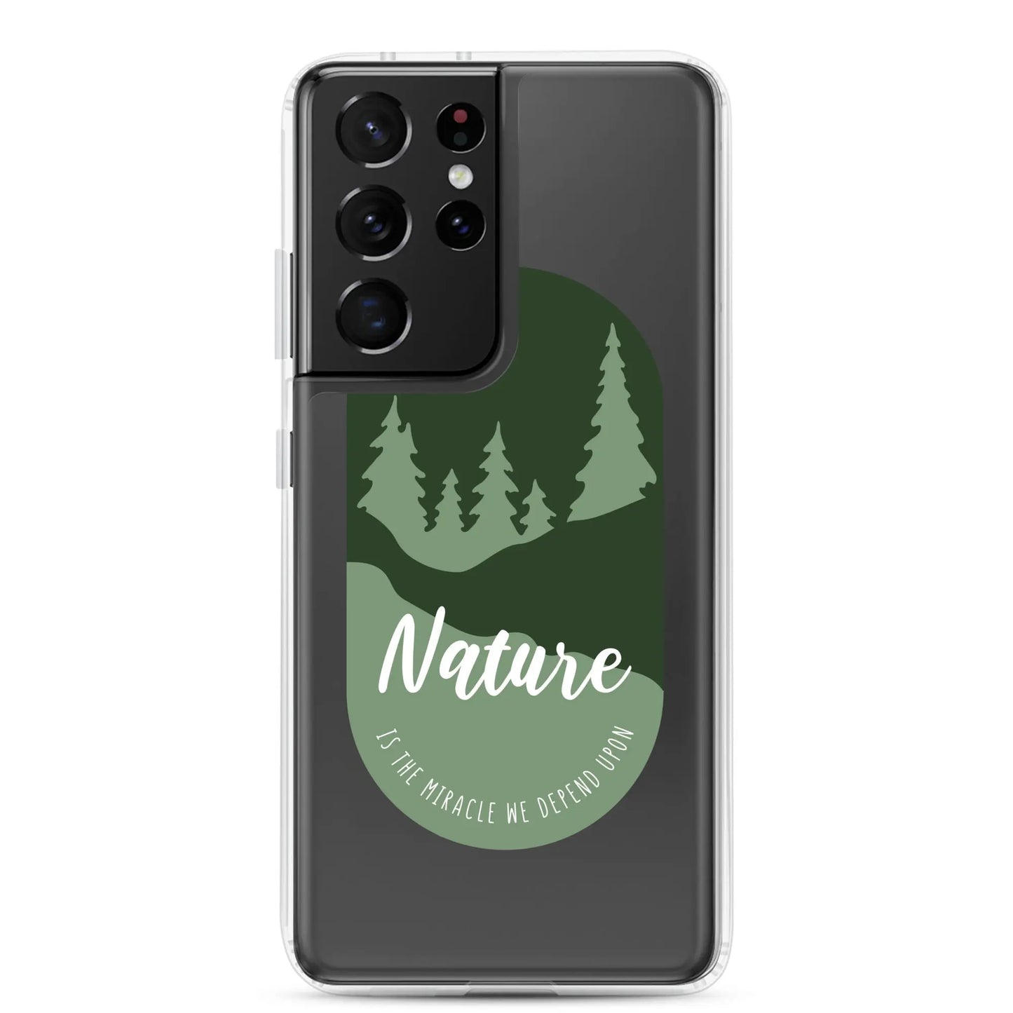 Clear Samsung Case - Forest Design with Raised Bezel Authentic Goods Co.