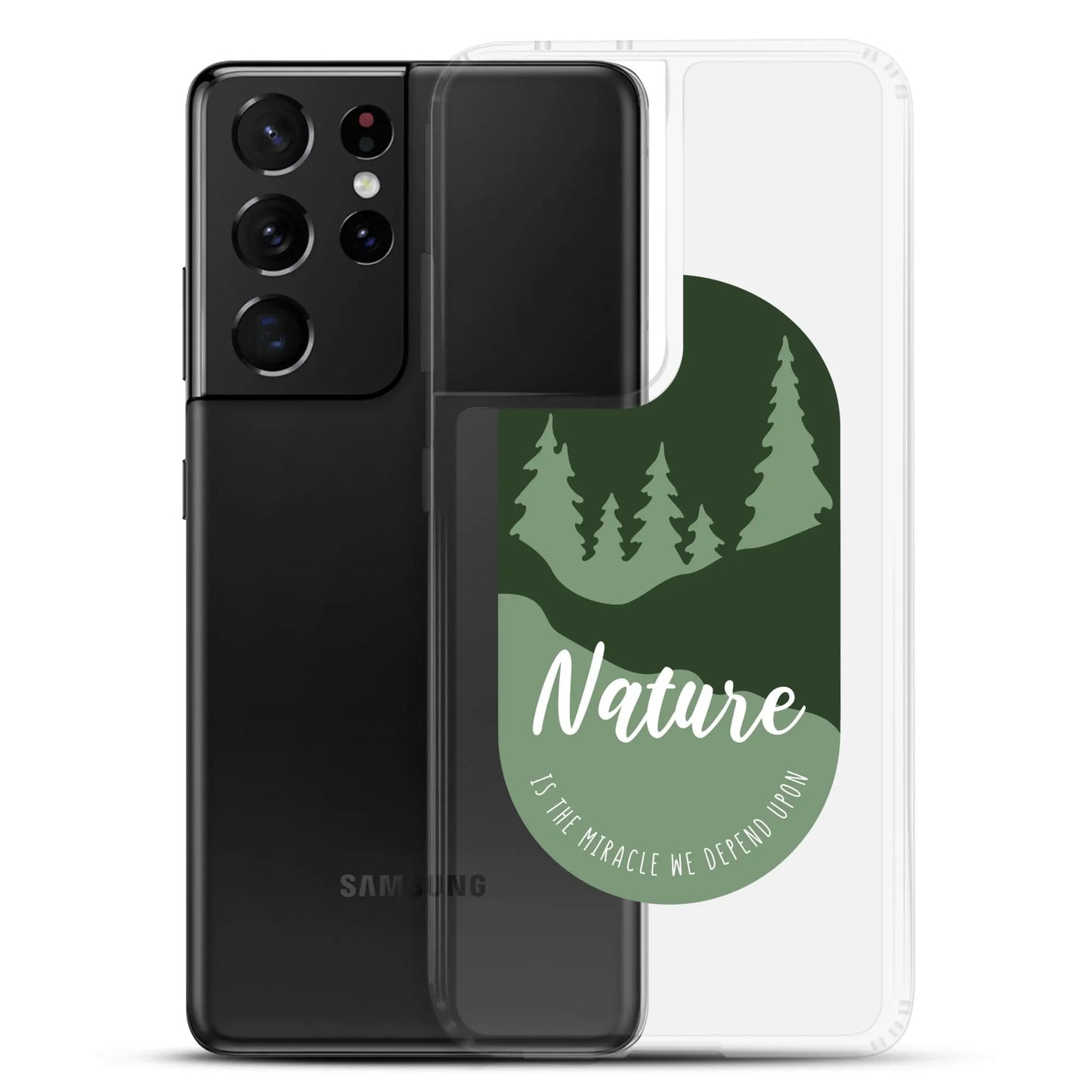 Clear Samsung Case - Forest Design with Raised Bezel Authentic Goods Co.
