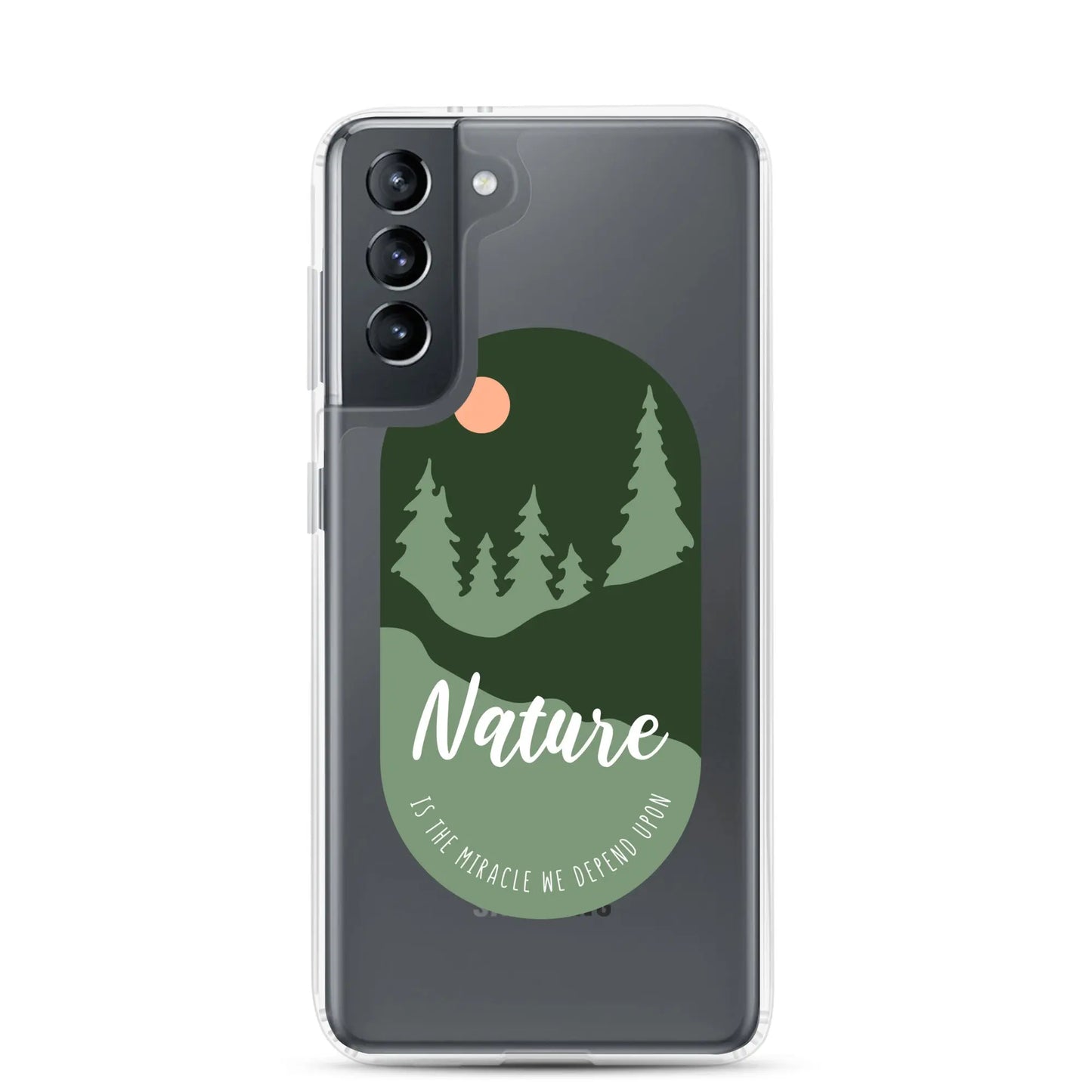 Clear Samsung Case - Forest Design with Raised Bezel Authentic Goods Co.
