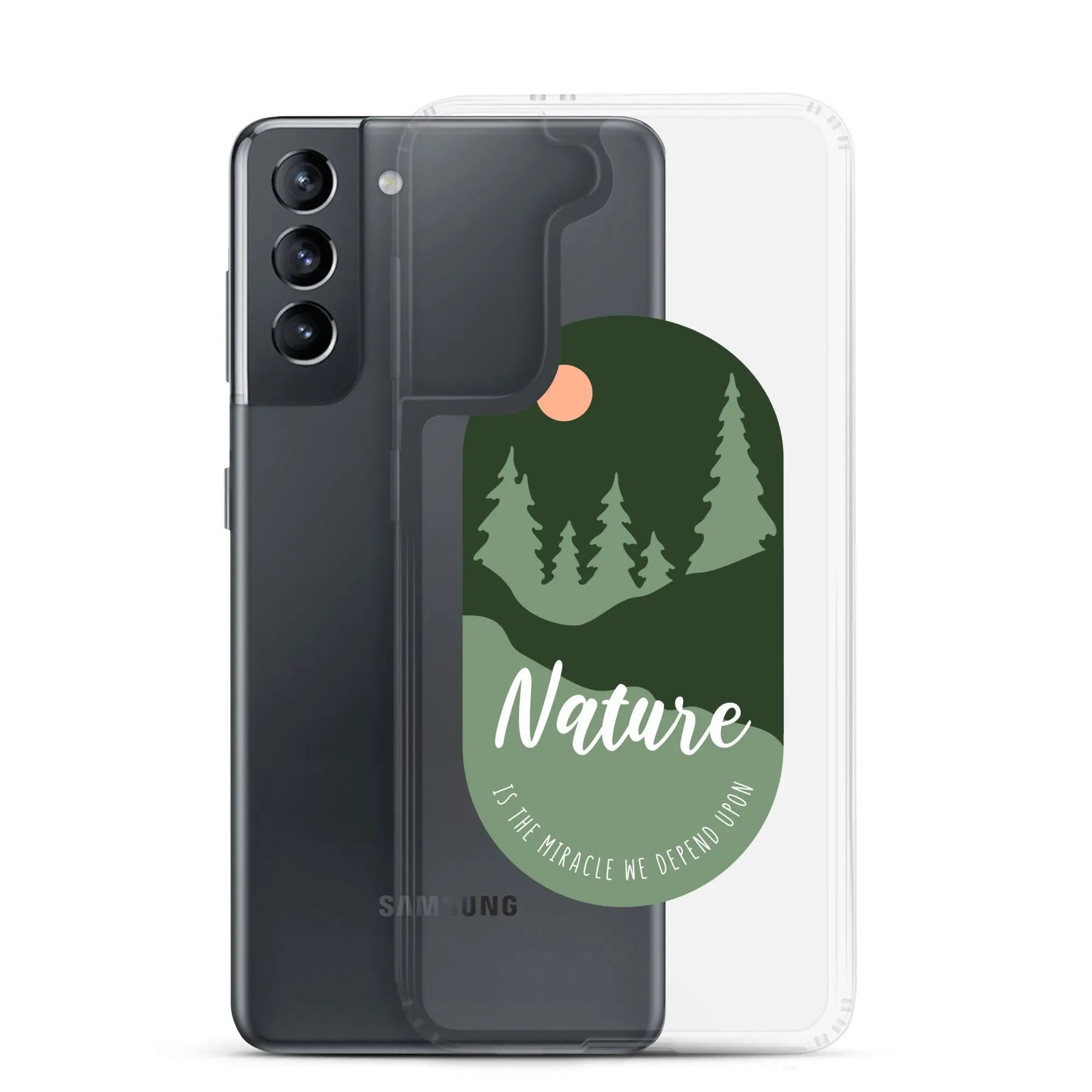 Clear Samsung Case - Forest Design with Raised Bezel Authentic Goods Co.