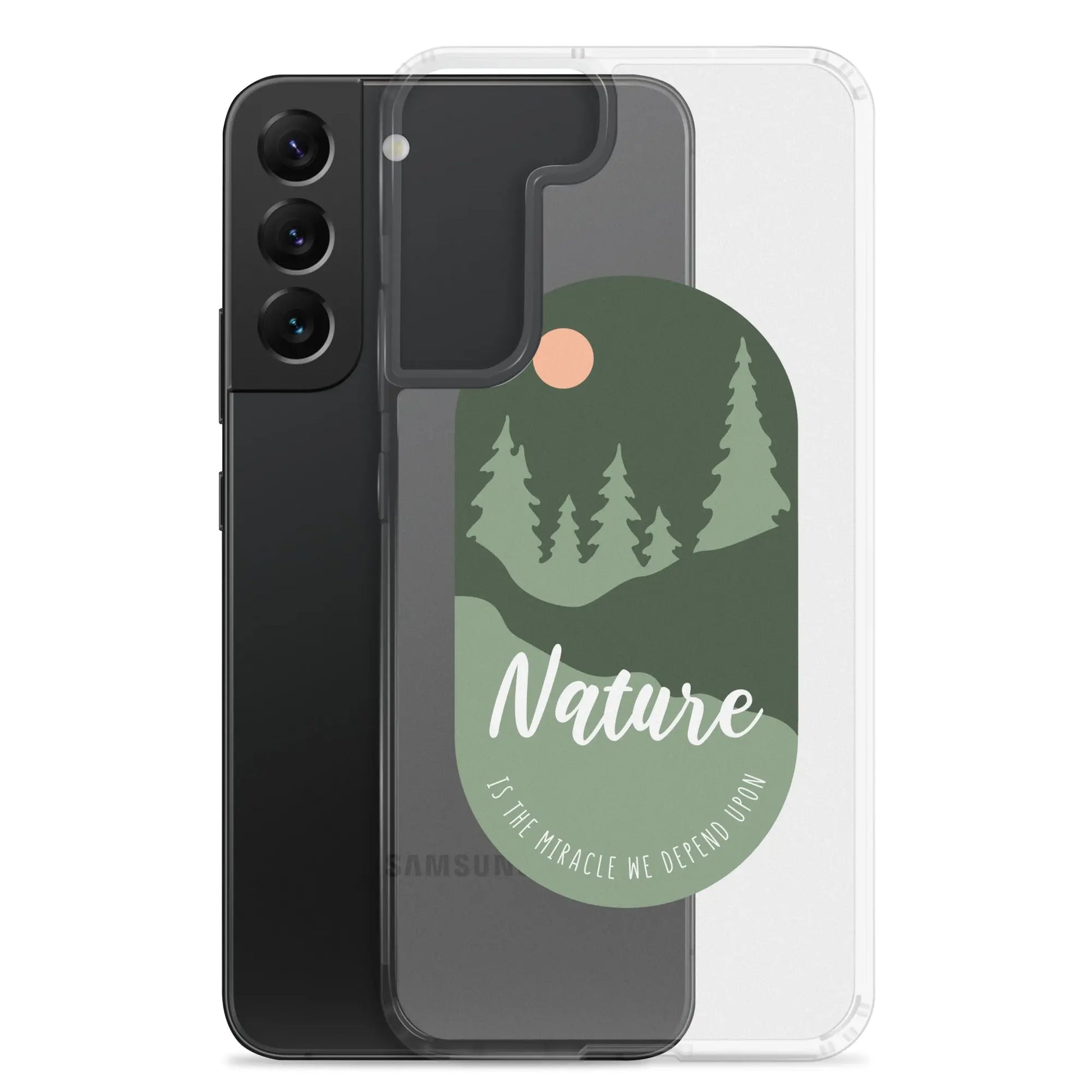 Clear Samsung Case - Forest Design with Raised Bezel Authentic Goods Co.
