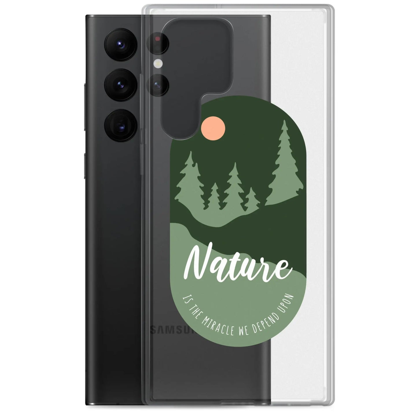 Clear Samsung Case - Forest Design with Raised Bezel Authentic Goods Co.