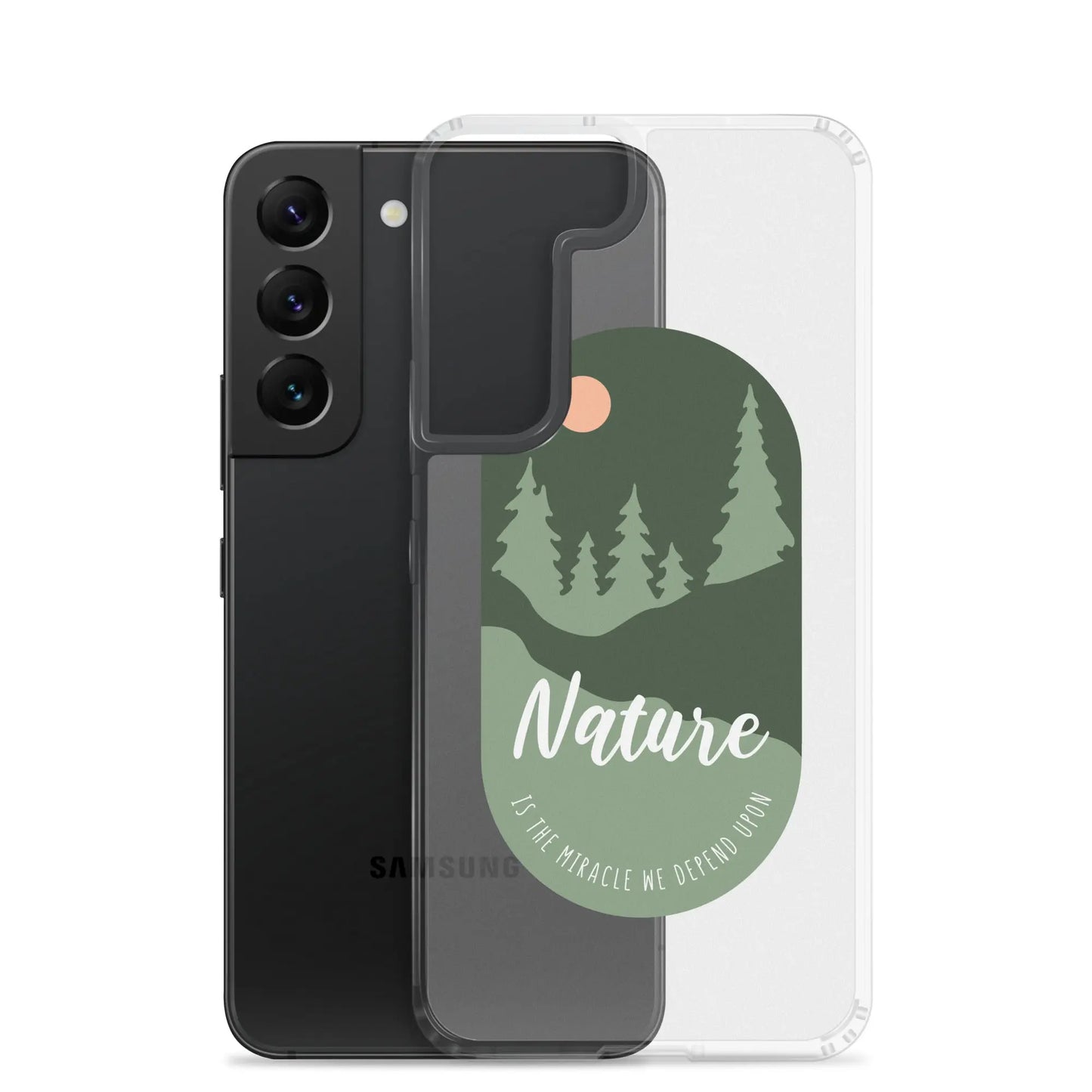 Clear Samsung Case - Forest Design with Raised Bezel Authentic Goods Co.