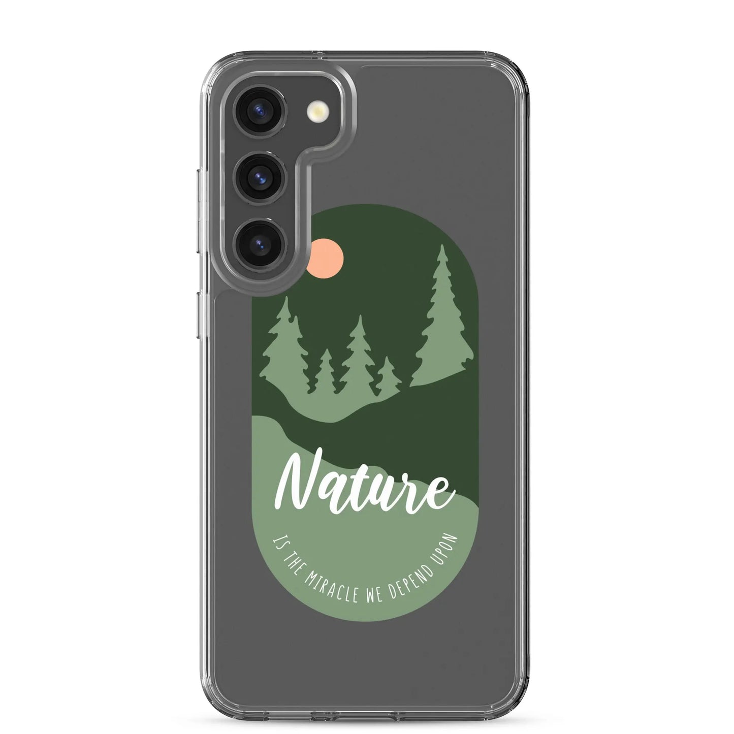 Clear Samsung Case - Forest Design with Raised Bezel Authentic Goods Co.