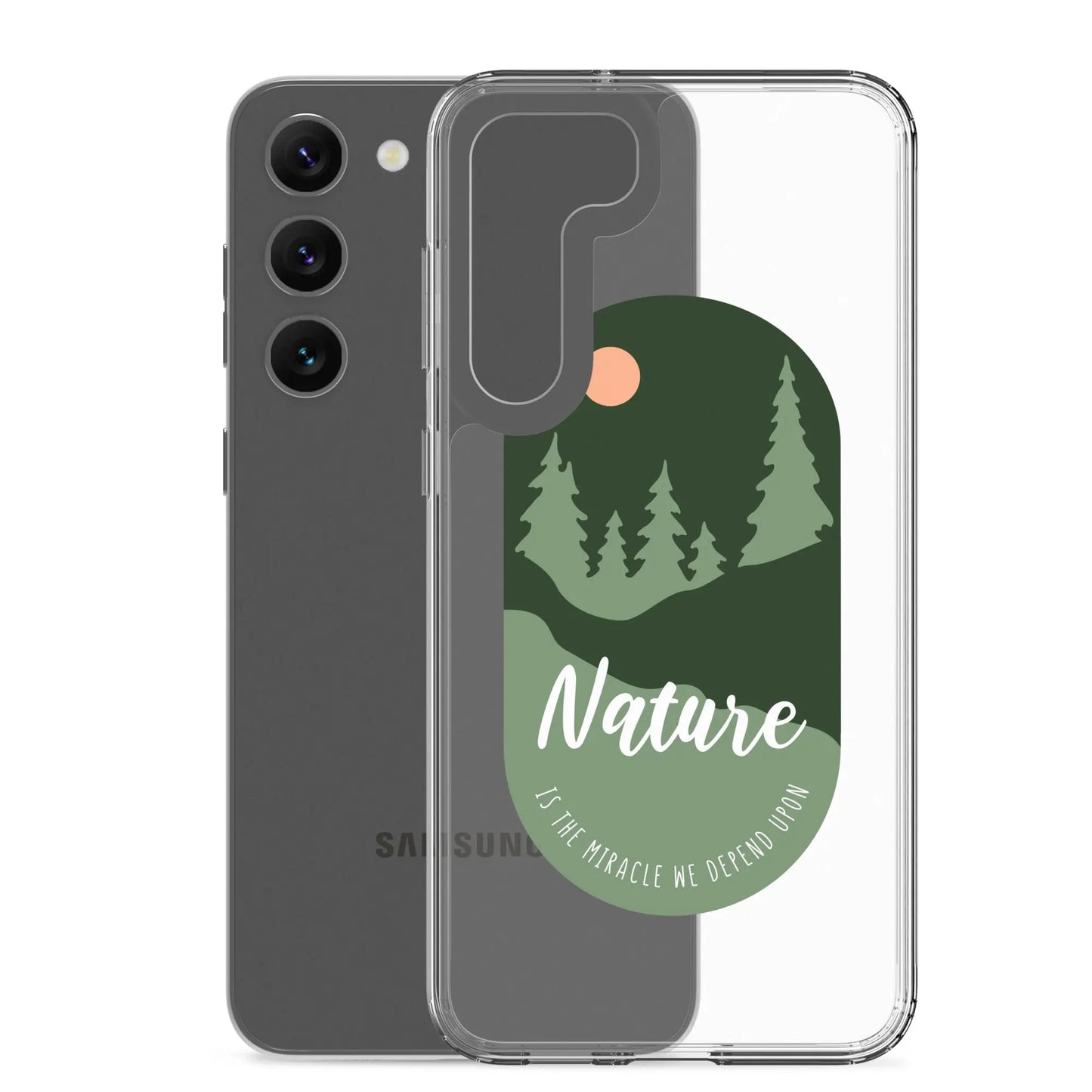 Clear Samsung Case - Forest Design with Raised Bezel Authentic Goods Co.