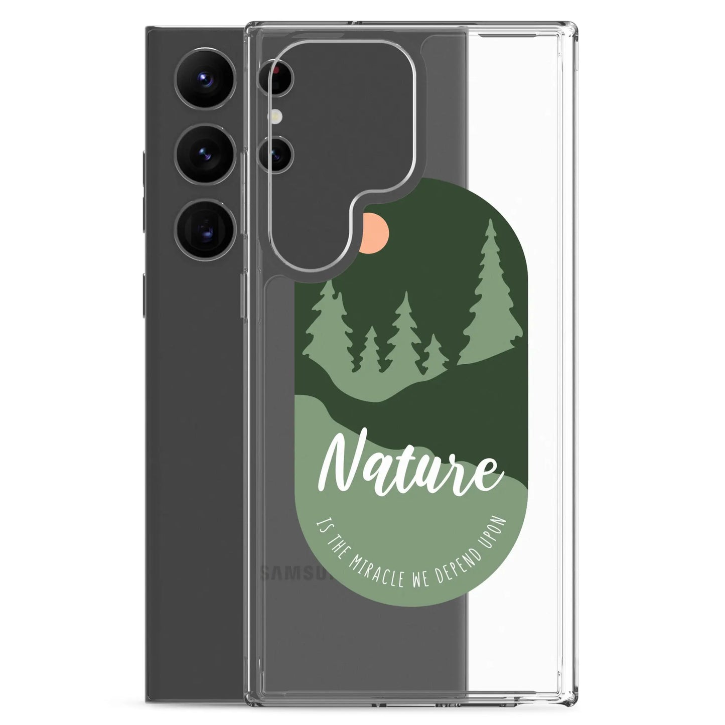 Clear Samsung Case - Forest Design with Raised Bezel Authentic Goods Co.