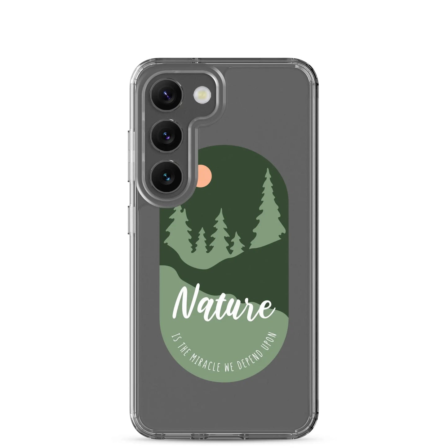 Clear Samsung Case - Forest Design with Raised Bezel Authentic Goods Co.