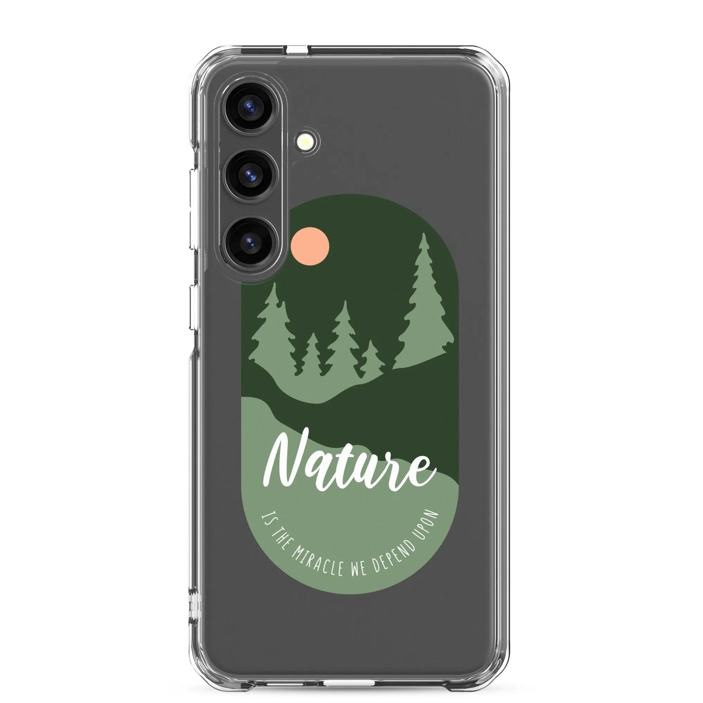 Clear Samsung Case - Forest Design with Raised Bezel Authentic Goods Co.