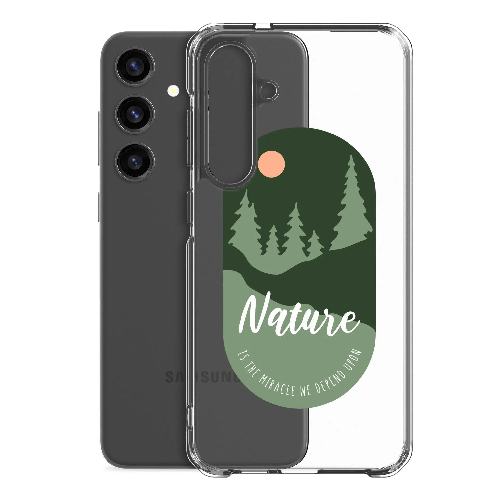 Clear Samsung Case - Forest Design with Raised Bezel Authentic Goods Co.