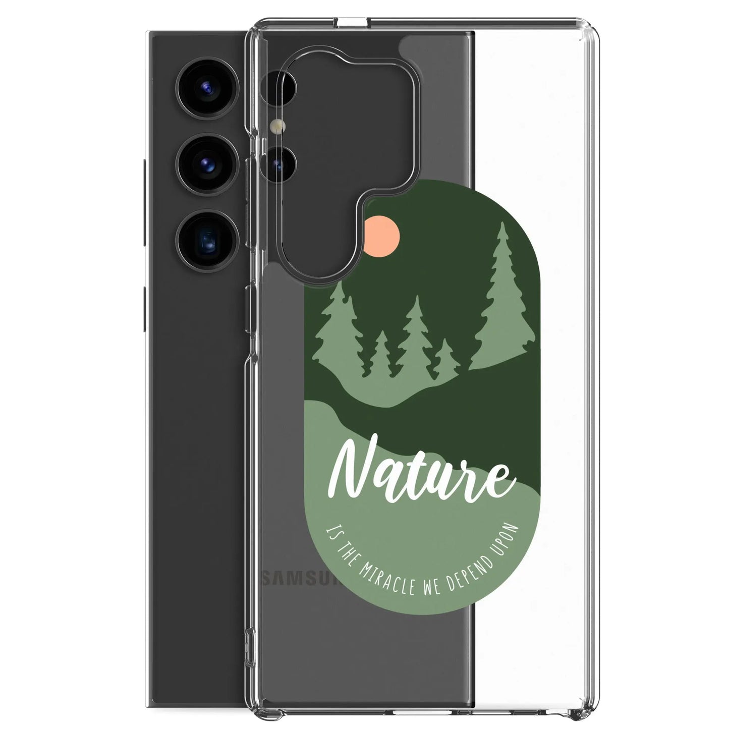 Clear Samsung Case - Forest Design with Raised Bezel Authentic Goods Co.