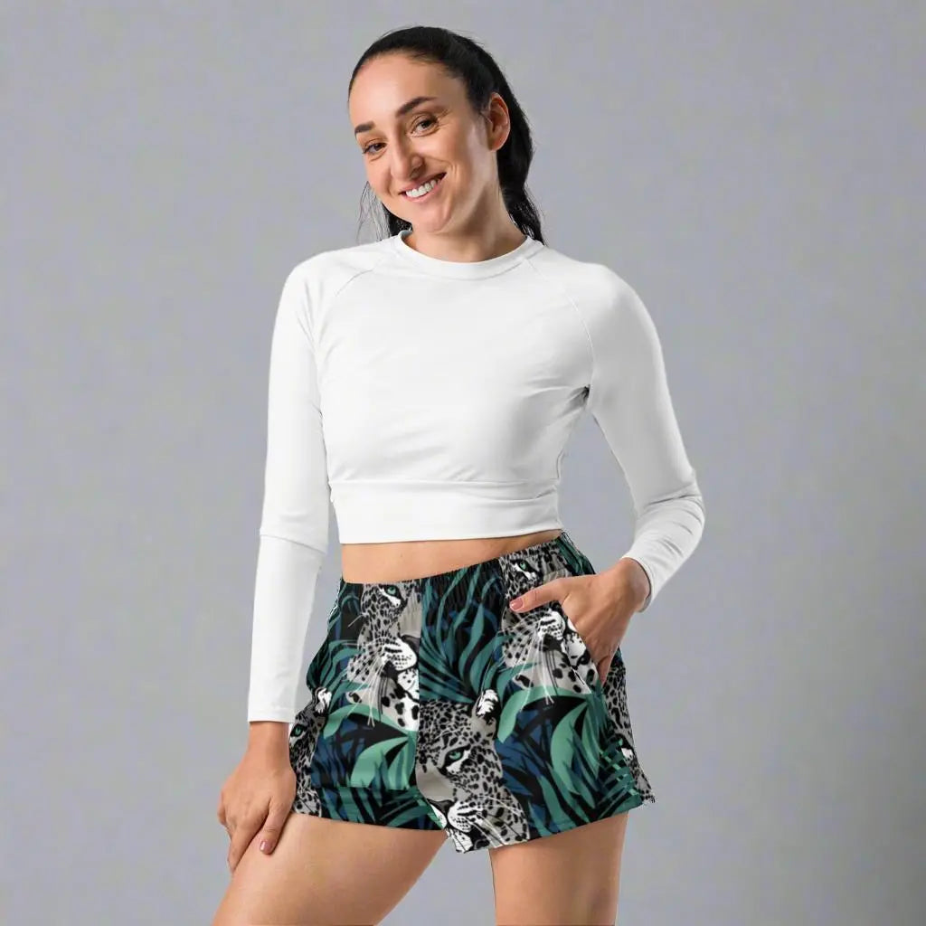 Leopard All-Over Print Athletic Shorts Authentic Goods Co.