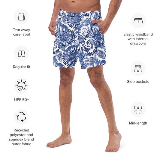 SHELL Print Recycled Swim Trunks Authentic Goods Co.